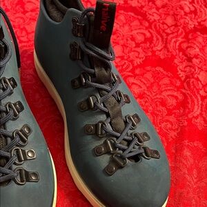 Native Men's Dark Blue High-Top Boots Size 10